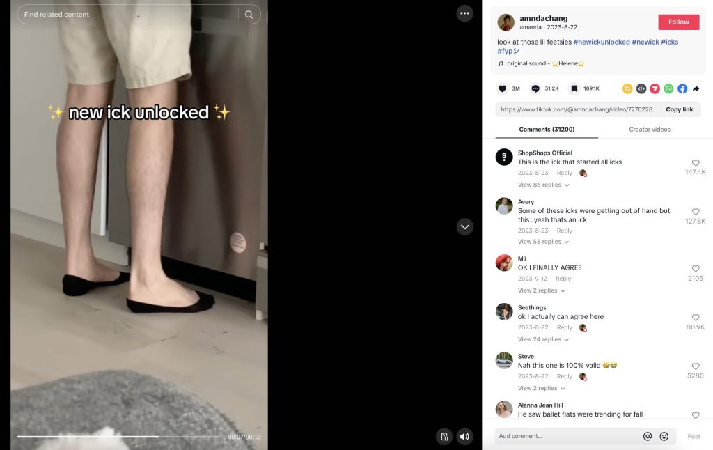 ick tiktok slang